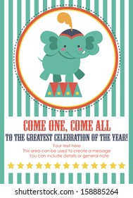 circus card design. vector illustration