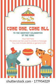 circus card design. vector illustration