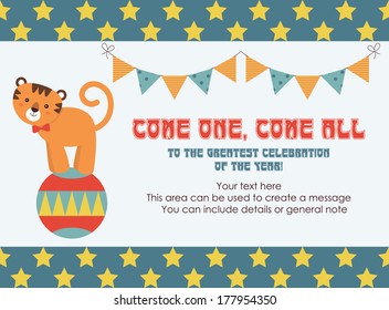 circus card design. vector illustration
