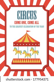 circus card design. vector illustration