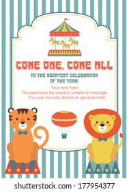 circus card design. vector illustration