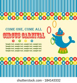circus card design. vector illustration
