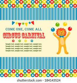 circus card design. vector illustration