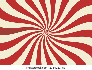 Circus or carnival retro sunlight rays background layout, vintage sunbeam burst, vector poster. Red and white sun light circle or sunburst beam stripes and pinwheel pattern for funfair carnival banner