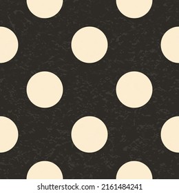 Circus carnival retro vintage polka dot seamless pattern. Colorful circles on background. Textured old fashioned retro graphic template. Vector texture background tile
