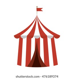 Circus Carnival Tent Red White Striped Stock Vector (Royalty Free ...