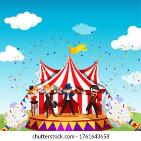 Circus Collection Carnival Fun Fair Vector Stock Vector (Royalty Free ...