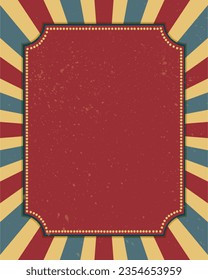 Circus CarnivalFairground birthday invitation card template design vector illustration.Vintage circus background. GRUNGE TEXTURE 2023