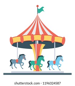 
A circus carousel for kids play
