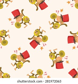 circus , cartoon seamless pattern background
