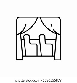 circus chair icon sign vector