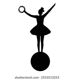 Circus or Chapiteau Black Silhouette Icon for Entertainment and Performance Themes