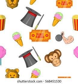 Circus chapiteau pattern. Cartoon illustration of circus chapiteau vector pattern for web