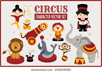 Circus Character Illustration Vector Set