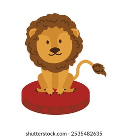 Circus Character Vector Illustration - Lion