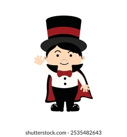 Circus Character Vector Illustration - Magician