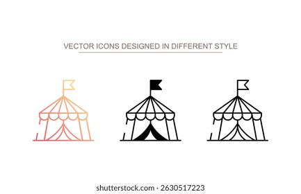 Circus Chart icon design with white background stock illustration