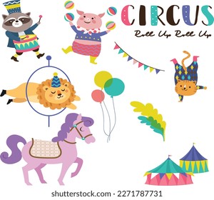 Circus Clipart, Circus Elements, Park Illustration 