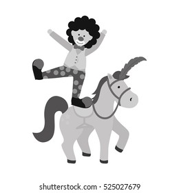 Circus clown cartoon icon vector illustration graphic design