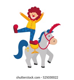 Circus clown cartoon icon vector illustration graphic design