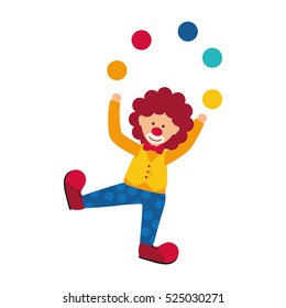 Circus clown cartoon icon vector illustration graphic design