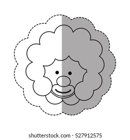 Circus clown cartoon icon vector illustration graphic design