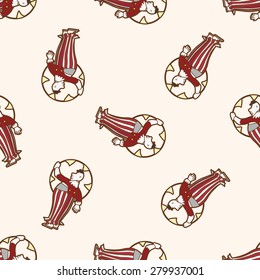 circus clown , cartoon seamless pattern background