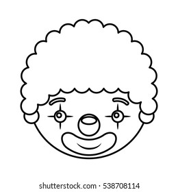 circus clown character icon vector illustration design