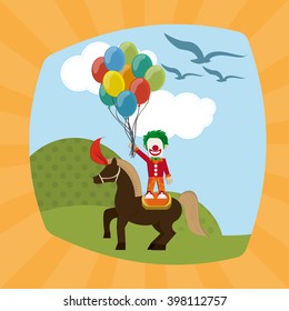Circus clown design 
