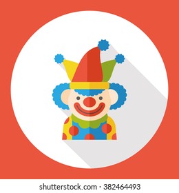 Circus Clown Flat Icon