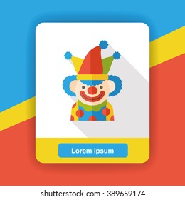 circus clown flat icon