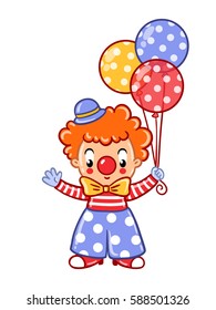 Circus clown illustration
Postcard, card, poster or invitation with a cute circus clown.  Vector illustration