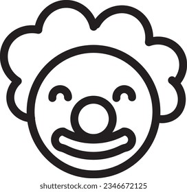 Circus Clown Joker Outline Icon