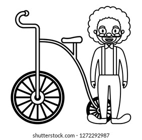 Circus Clown With Tricycle