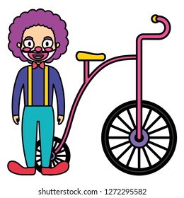 Circus Clown With Tricycle