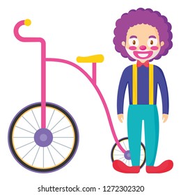 Circus Clown With Tricycle