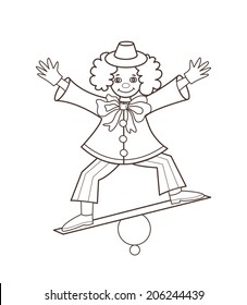 circus clown (vector illustration)