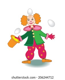 circus clown (vector illustration)