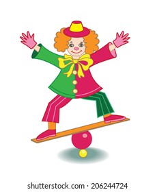 circus clown (vector illustration)