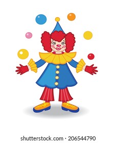circus clown (vector illustration)