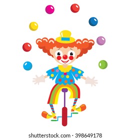 Circus clown vector illustration