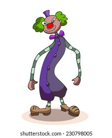 Circus Clown Vector Illustration Isolated On Stock Vector (Royalty Free ...