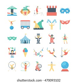 Circus Colored Vector Icons 4