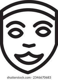 Circus Comedy Mask Outline Icon