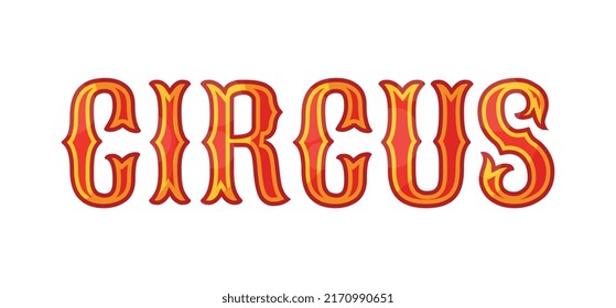Circus composition with isolated vintage cartoon style image on blank background vector illustration