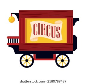 Circus composition with isolated vintage cartoon style image on blank background vector illustration