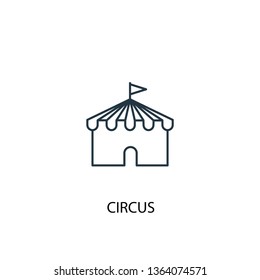 circus concept line icon. Simple element illustration. circus concept outline symbol design. Can be used for web and mobile UI/UX