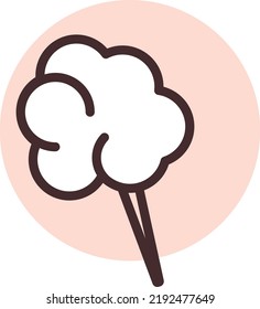 Circus cotton candy, illustration, vector on a white background.