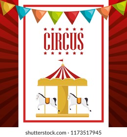circus crousel entertainment icon