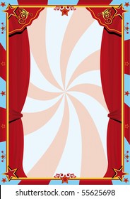 Circus curtain. A background for your advertising